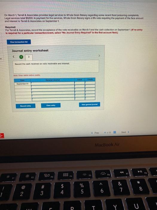 Solved On March 1, Terrell & Associates provides legal