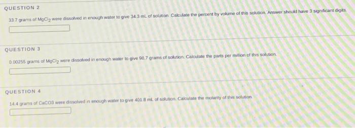Solved 337grams of MgCl2 were dissolved in enough water to | Chegg.com