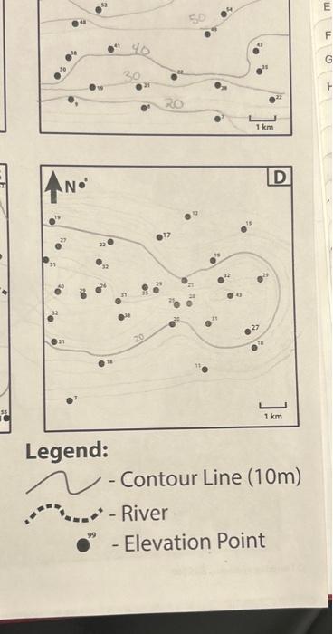 I am unsure how to draw the contour lines on this | Chegg.com