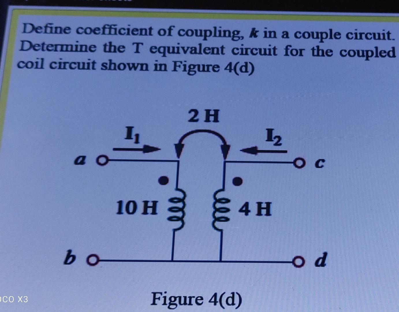 Solved Define coefficient of coupling, k in a couple