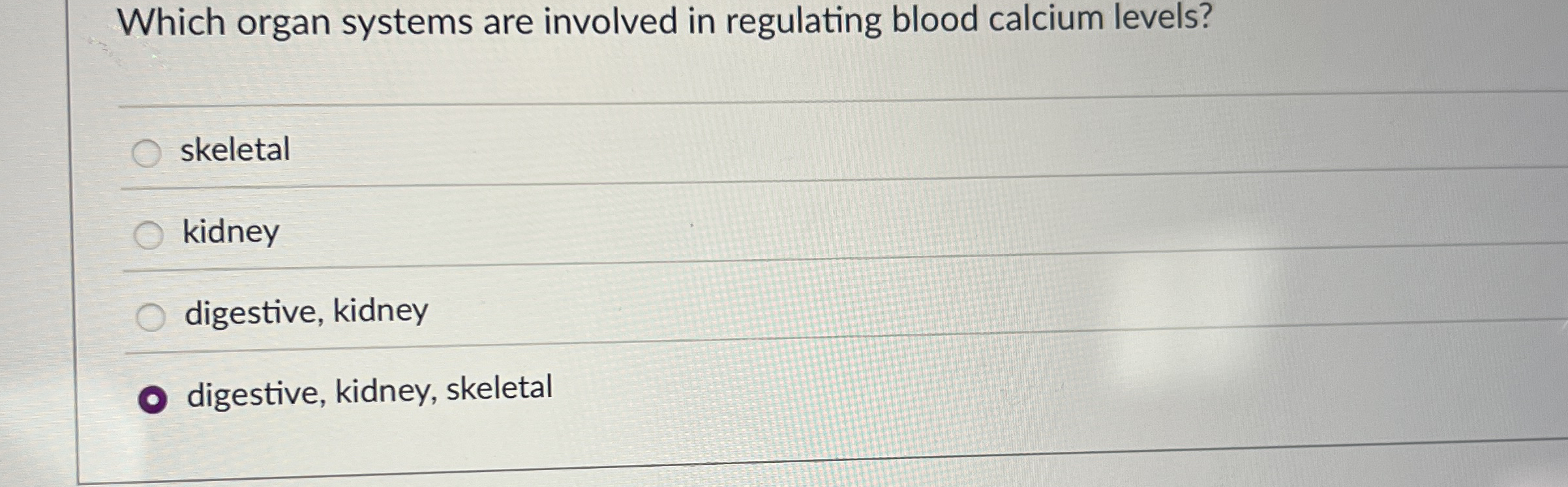 Solved Which organ systems are involved in regulating blood