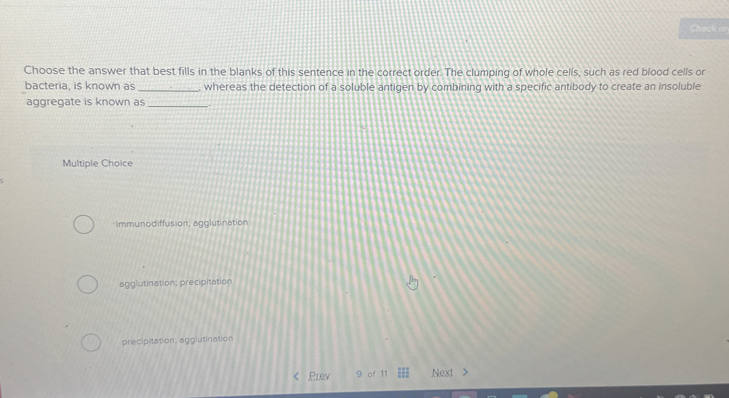 Solved Choose the answer that best fills in the blanks of
