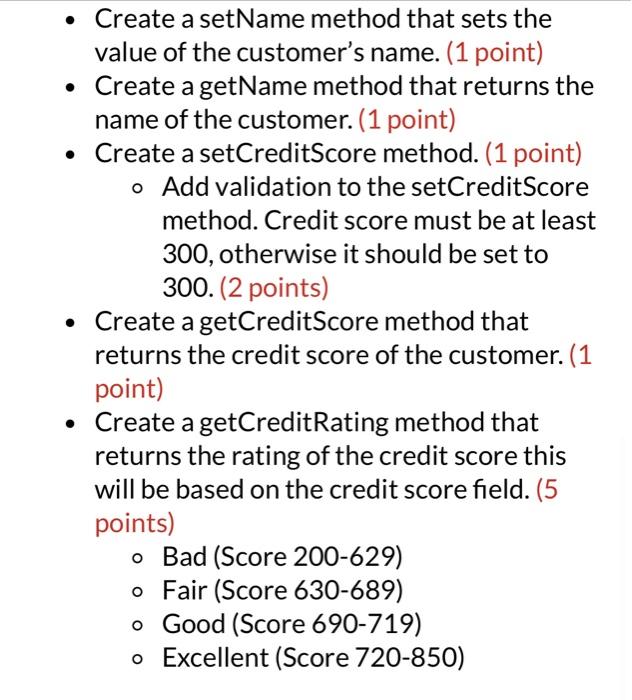 Solved Chapter 6 Assignment (20 points) Setters and Getters