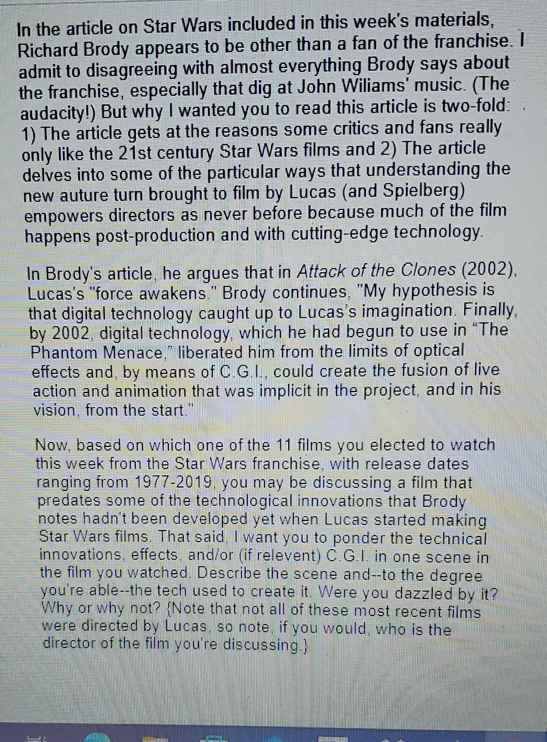 C In the Crash Course Film Criticism video about Do