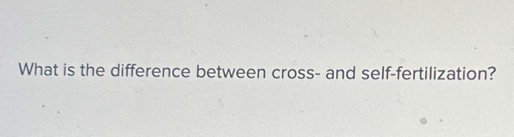 Solved What is the difference between cross- ﻿and | Chegg.com