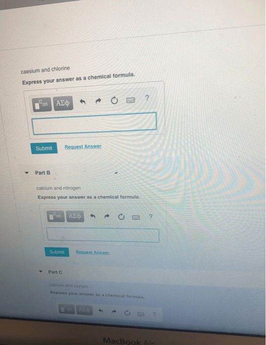 Solved Caesium And Chlorine Express Your Answer As A Chem...