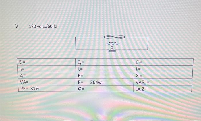 Solved V. 120 volts /60 Hz | Chegg.com