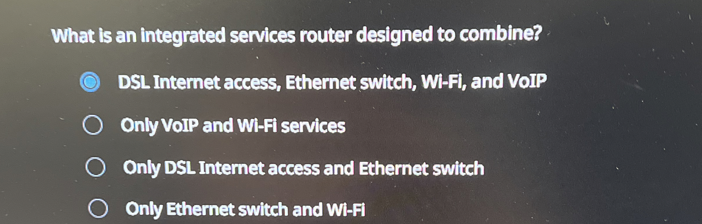 Solved What is an integrated services router designed to