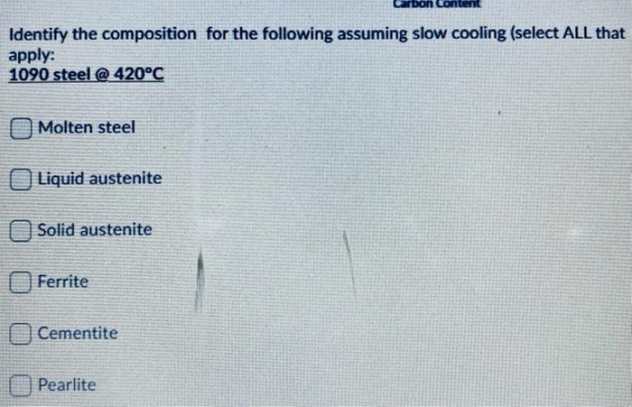 Solved Iron-Carbon Phase Diagram 1600 Molten Steel Liquidus | Chegg.com