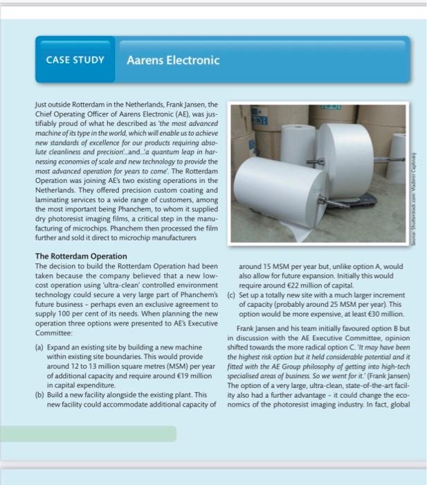 Solved CASE STUDY Aarens Electronic Source Vader