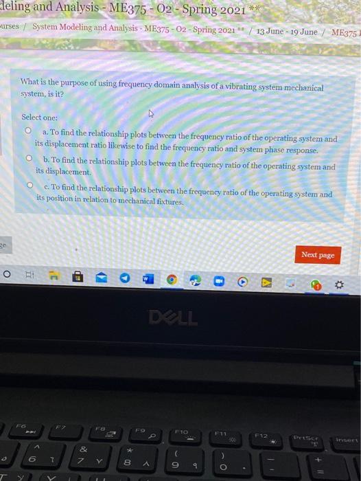 Solved leling and Analysis ME375 02 Spring 2021 urses