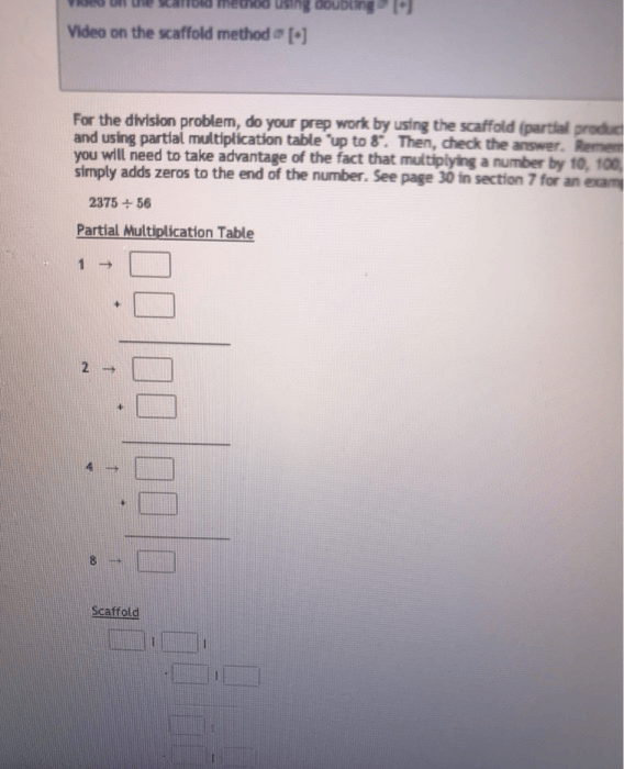 For The Division Problem, Do Your Prep Work By Usi...