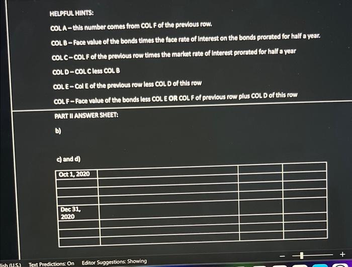 Solved PART II Bond Problem 50 Points Sal Minella owns a