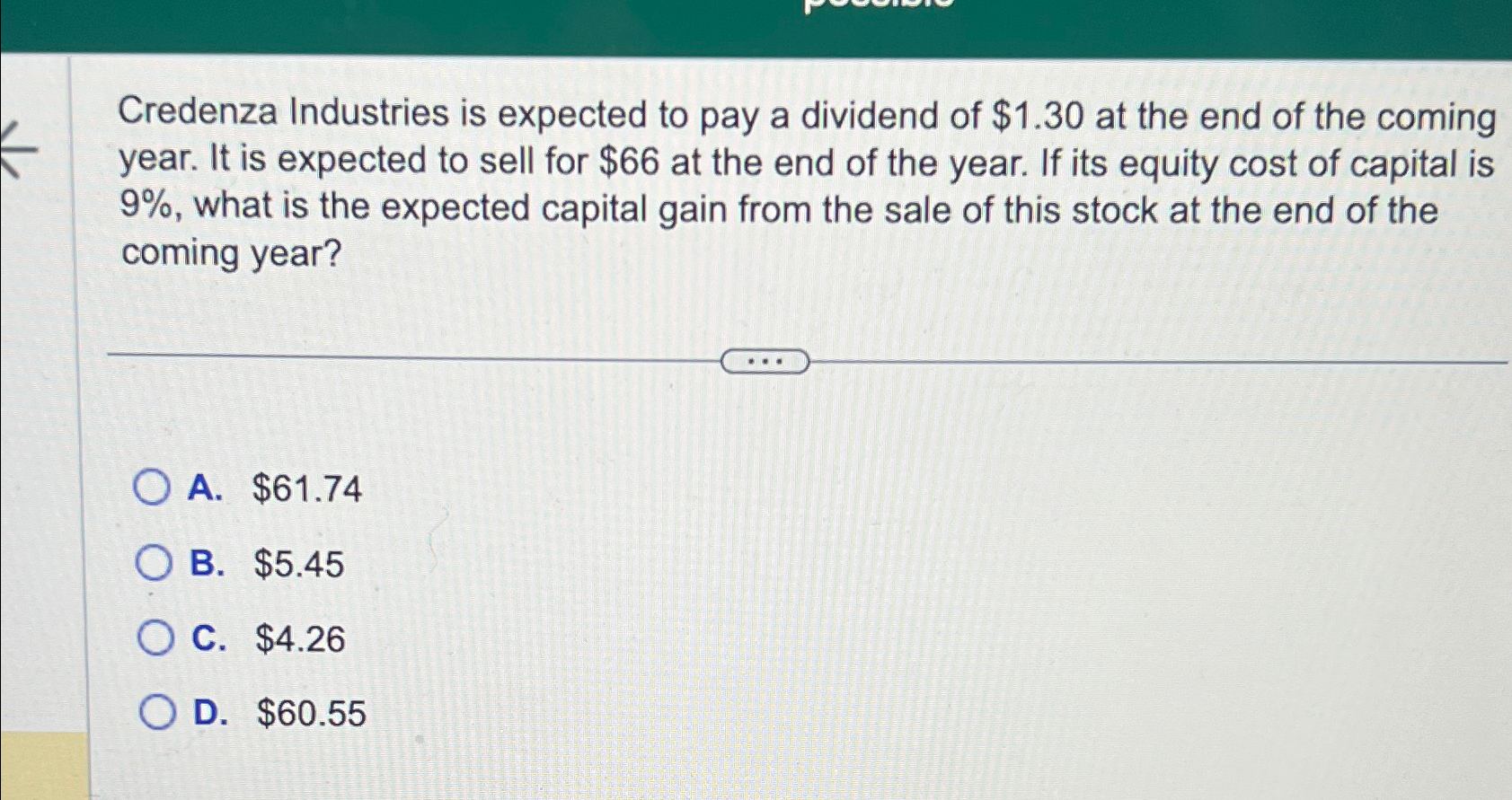 Solved Credenza Industries is expected to pay a dividend of