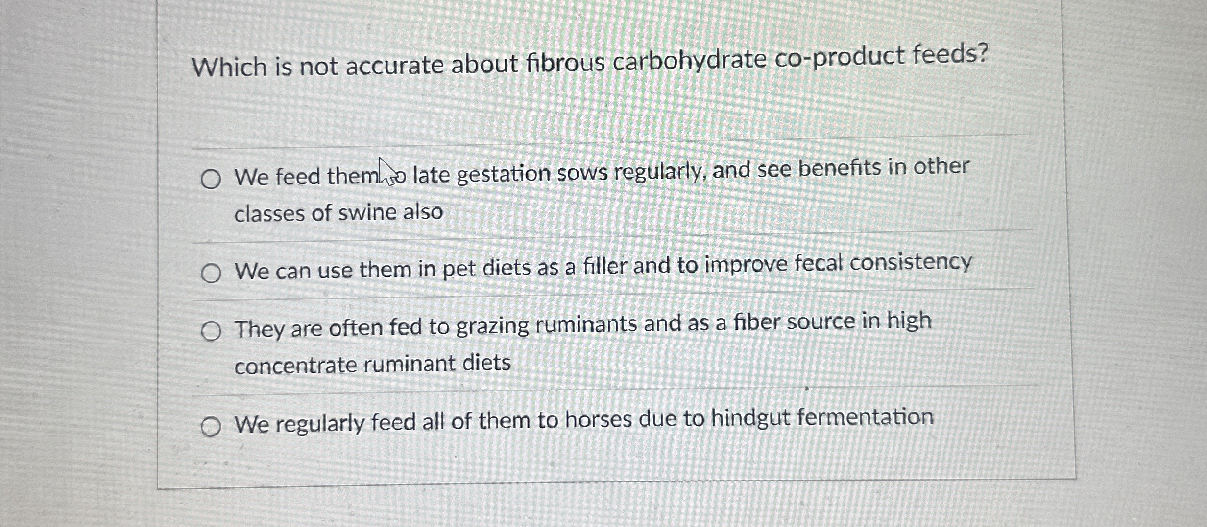 [Solved] Which is not accurate about fibrous carbohydrate c