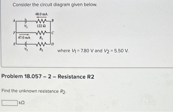 Solved Consider the circuit diagram given below. where | Chegg.com