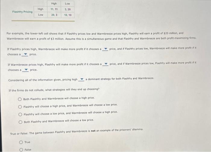 Solved 6. Using a payoff matrix to determine the equilibrium