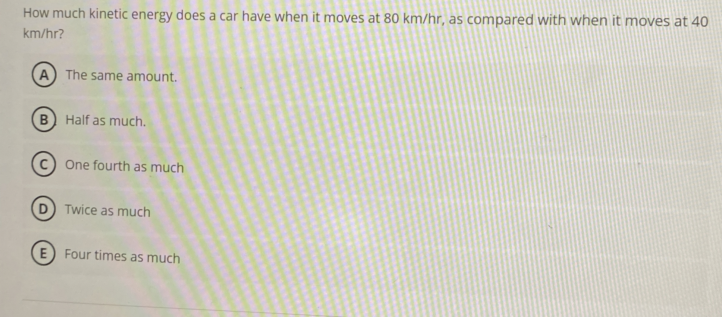 Solved How much energy does a car have when it moves