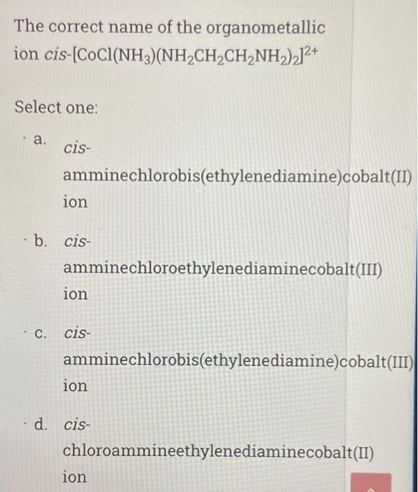 Solved ZieglerNatta catalysis is associated with Select