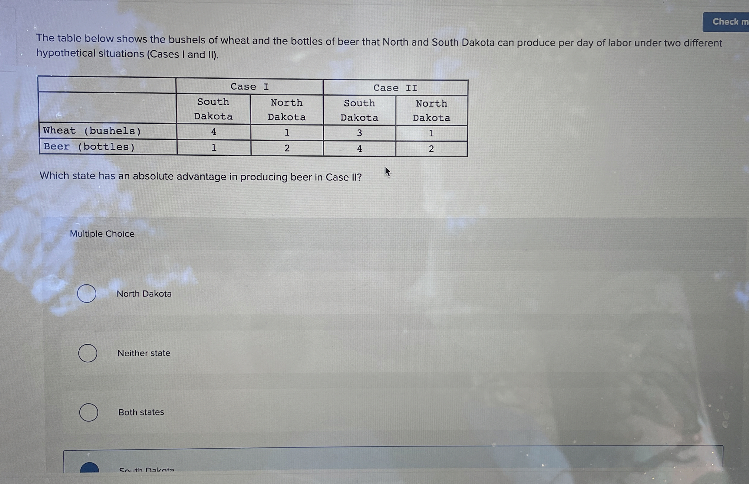 Solved The table below shows the bushels of wheat and the