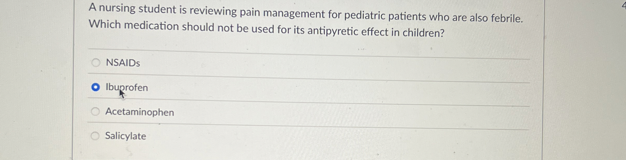 Solved A nursing student is reviewing pain management for