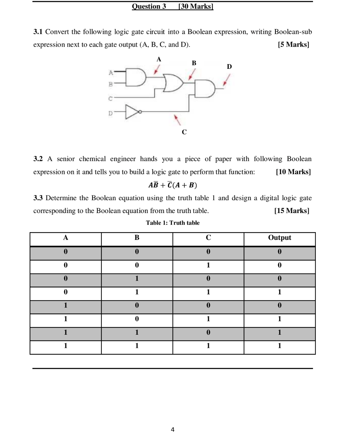 Solved Question 3 30 Marks 1 Convert The Following Logic Chegg Com