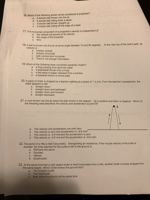 Solved 16. Which Of The Following Would Not Be Considered A | Chegg.com
