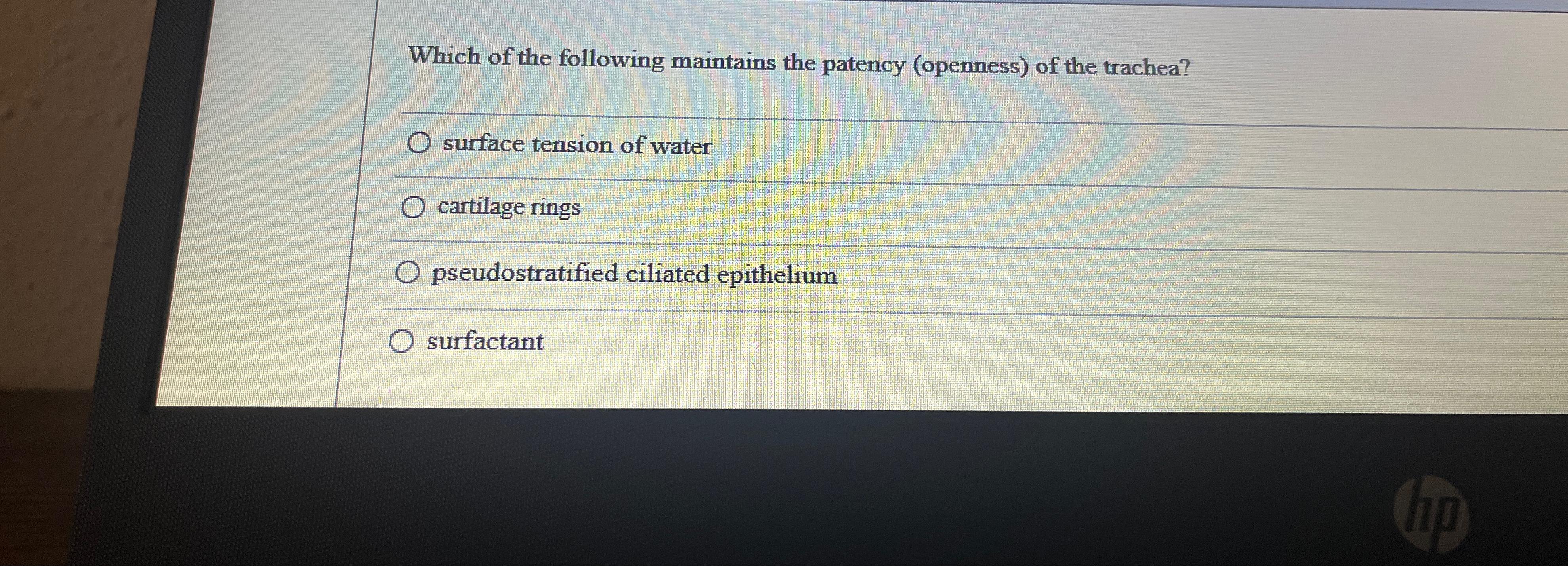 Solved Which of the following maintains the patency