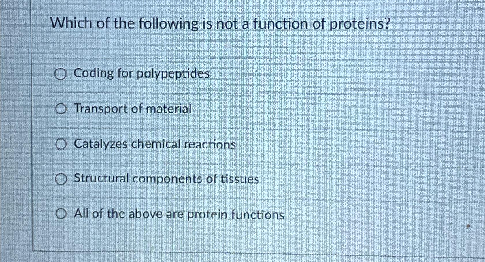 Solved Which of the following is not a function of