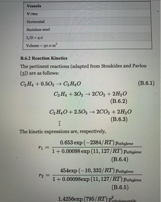 Solved 26. Ethylene oxide plant described in Appendix B,