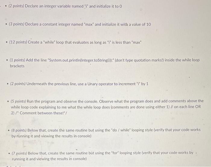 Solved i did the while loop i need help with last two parts