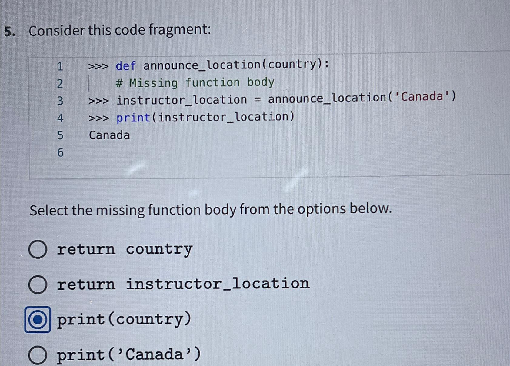 Solved Consider this code fragment