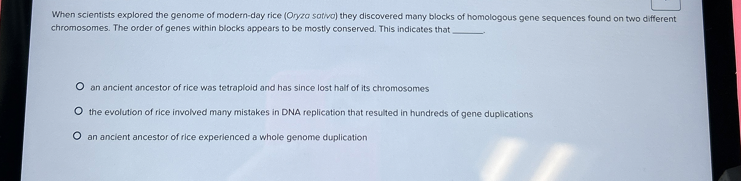 Solved When scientists explored the genome of modernday