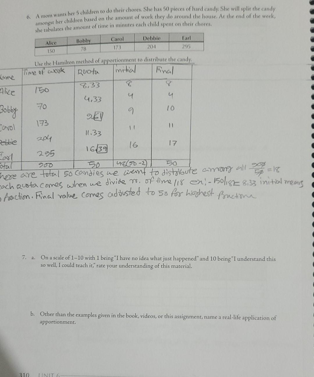 Solved Apportionment Worksheet 1. In 1790, the total