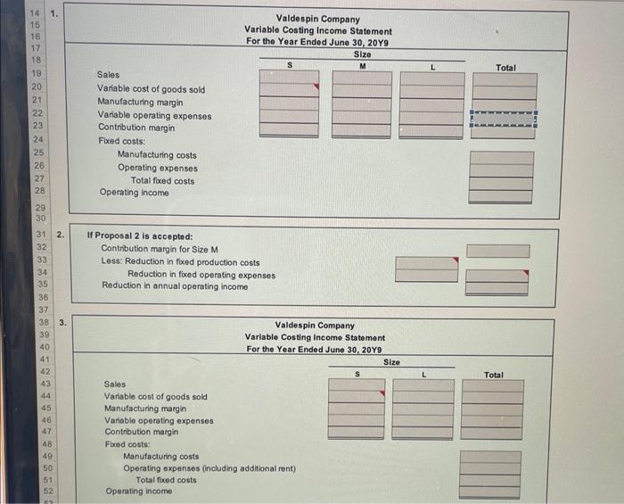 PR 215A Segment Variable Costing Statement