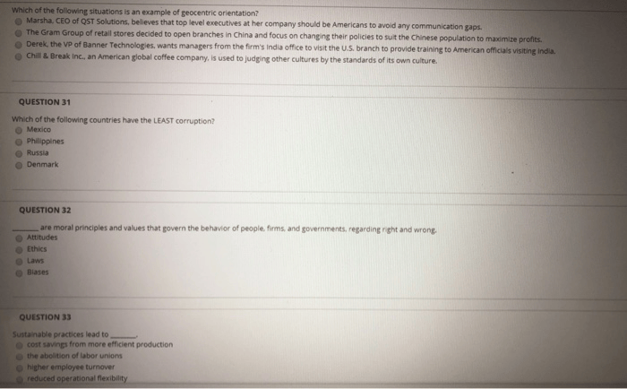 Solved Which Of The Following Situations Is An Example Of | Chegg.com