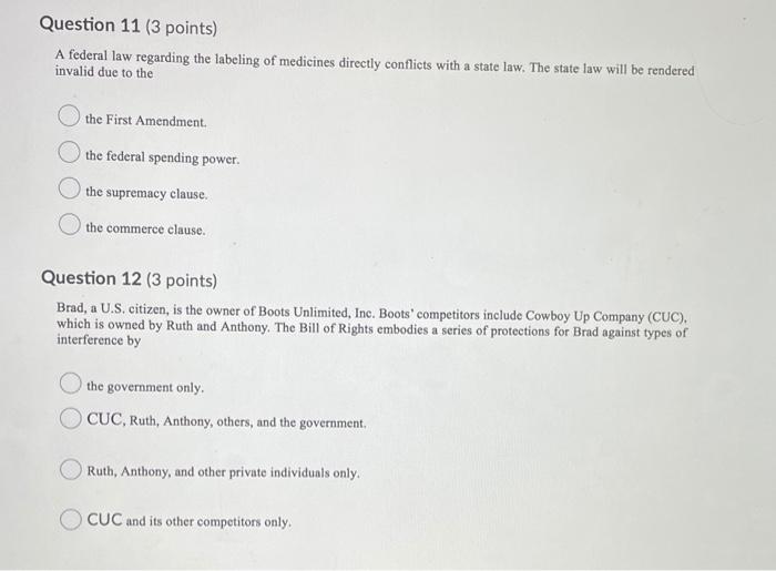 Solved Question 9 (3 points) An Oklahoma state statute