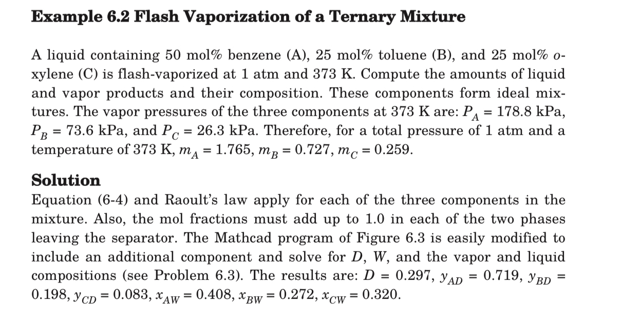 Solved 6.18c. Flash calculations: the Rachford-Rice method | Chegg.com