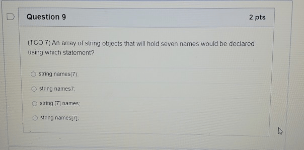 Solved Question 1 2 Pts (TCO 7) Unlike Regular Variables,...