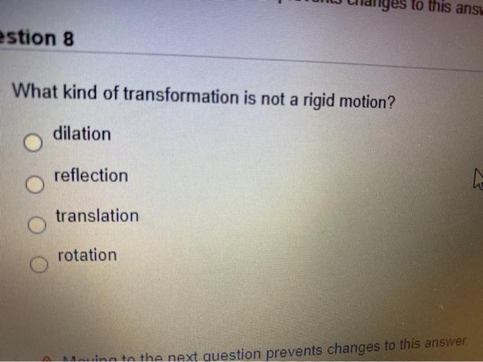 Solved Ges To This Ansi Estion 8 What Kind Of Transformation | Chegg.com