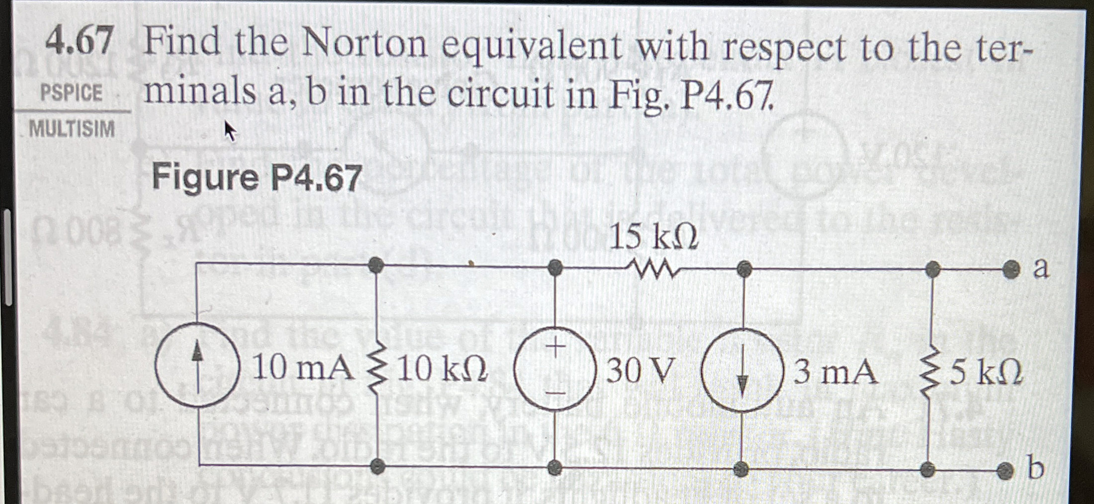 Solved 4.67 ﻿Find the Norton equivalent with respect to the