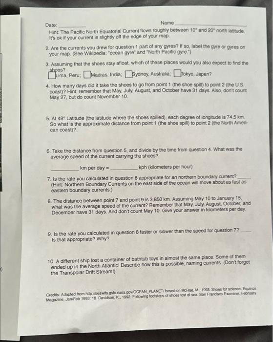 Solved Fun With Surface Currents Or, the Nike Shoe