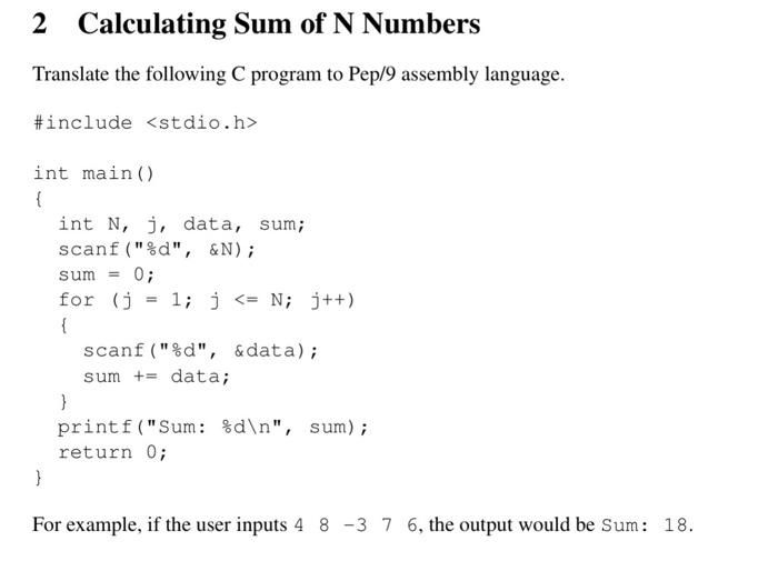 Solved Convert the C program to pep/9assemble. Please only