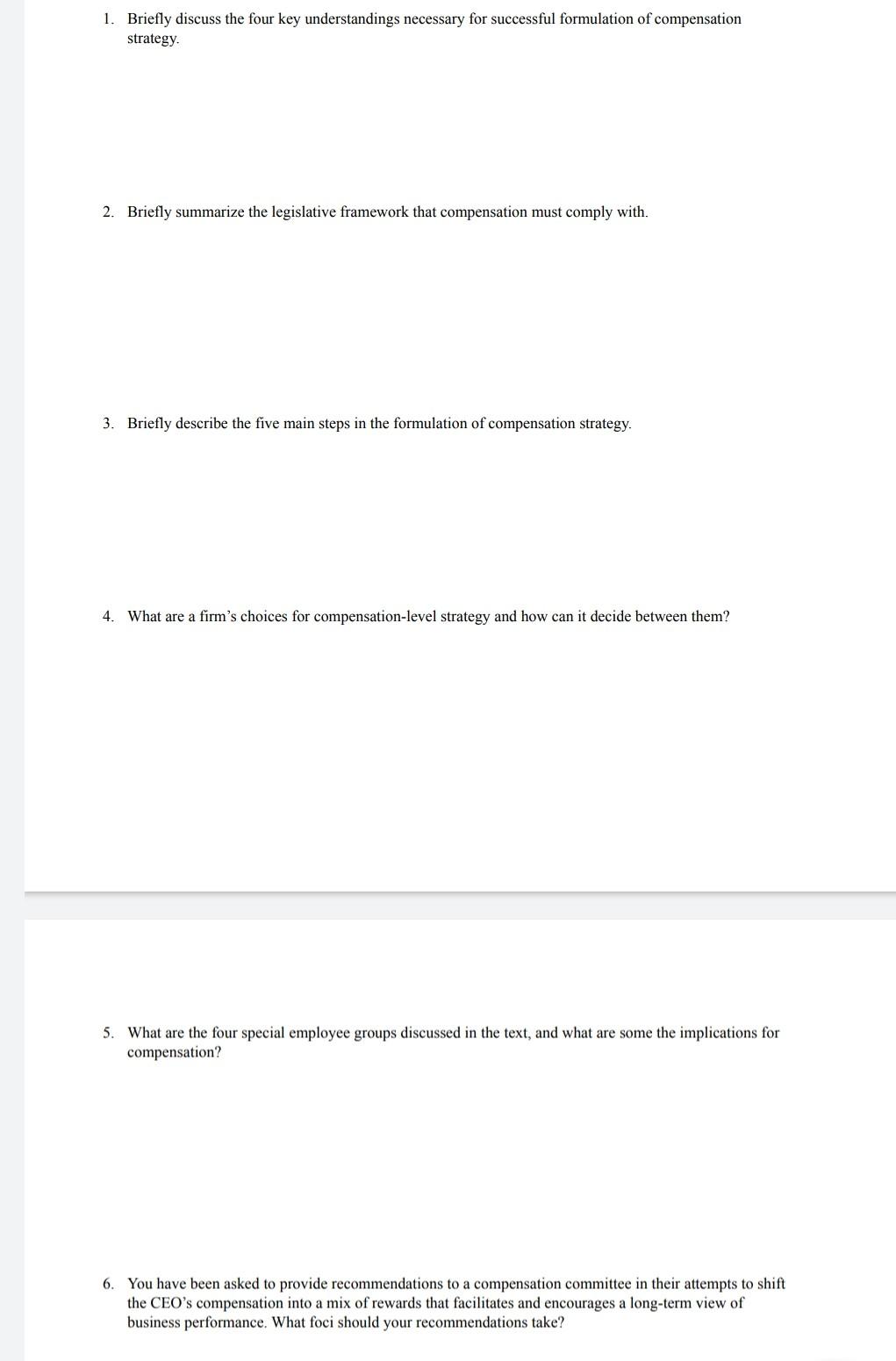 Solved 1. Briefly discuss the four key understandings