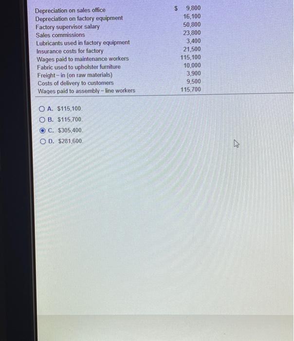 Solved Depreciation on sales office Depreciation on factory