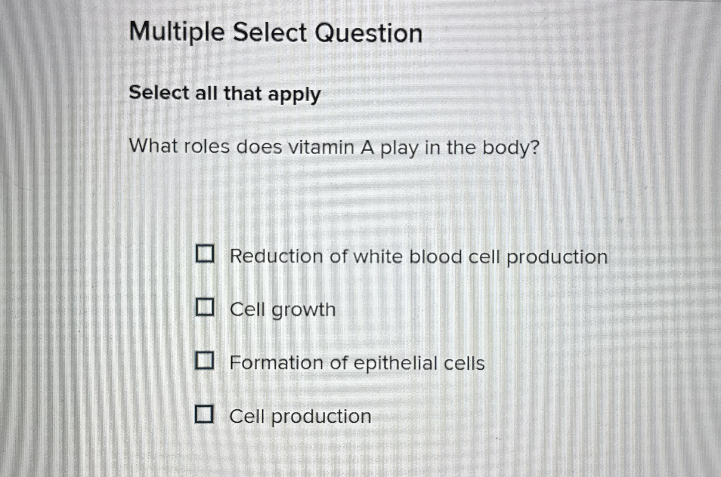 Solved Multiple Select QuestionSelect all that applyWhat