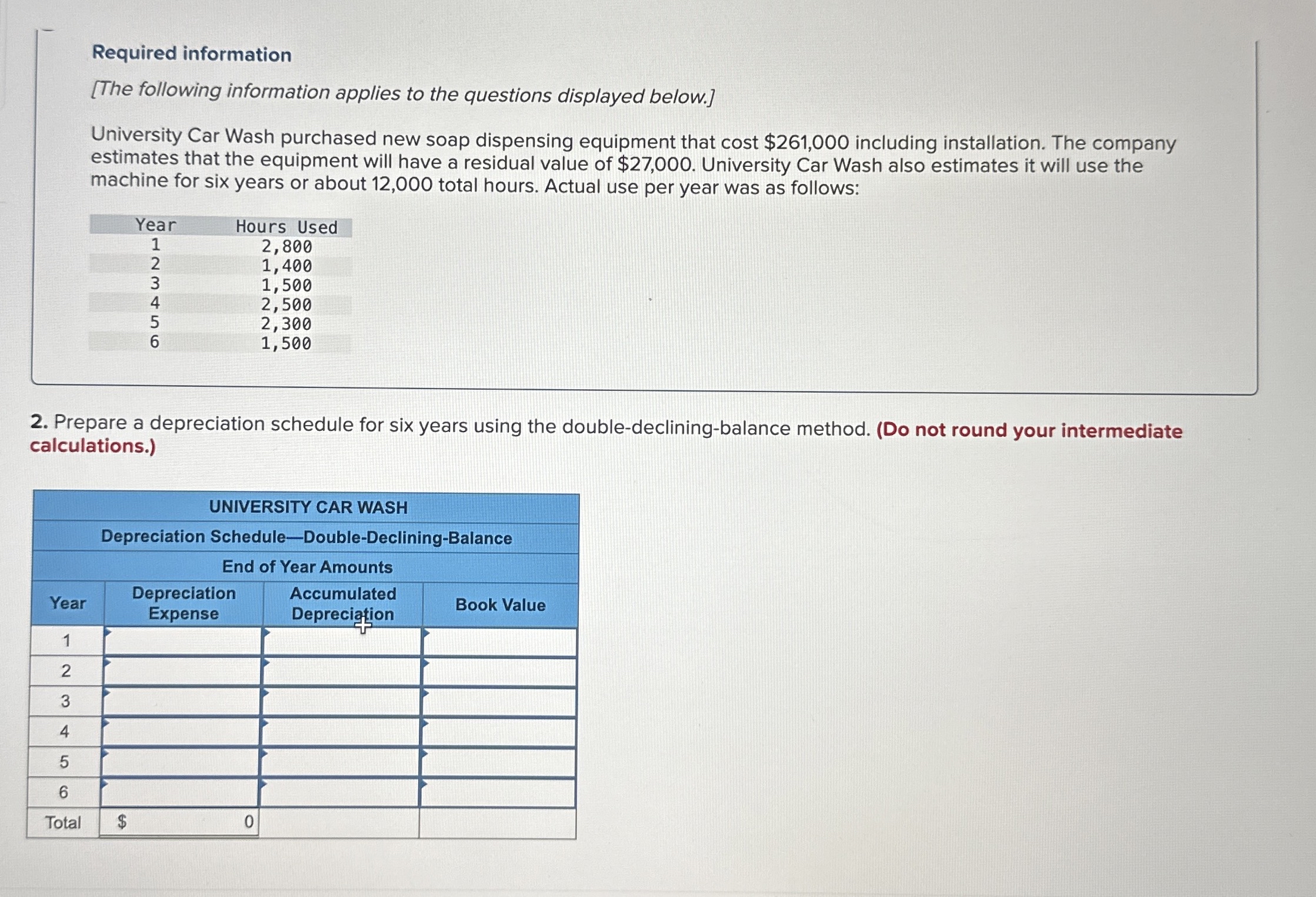 Solved Required information[The following information