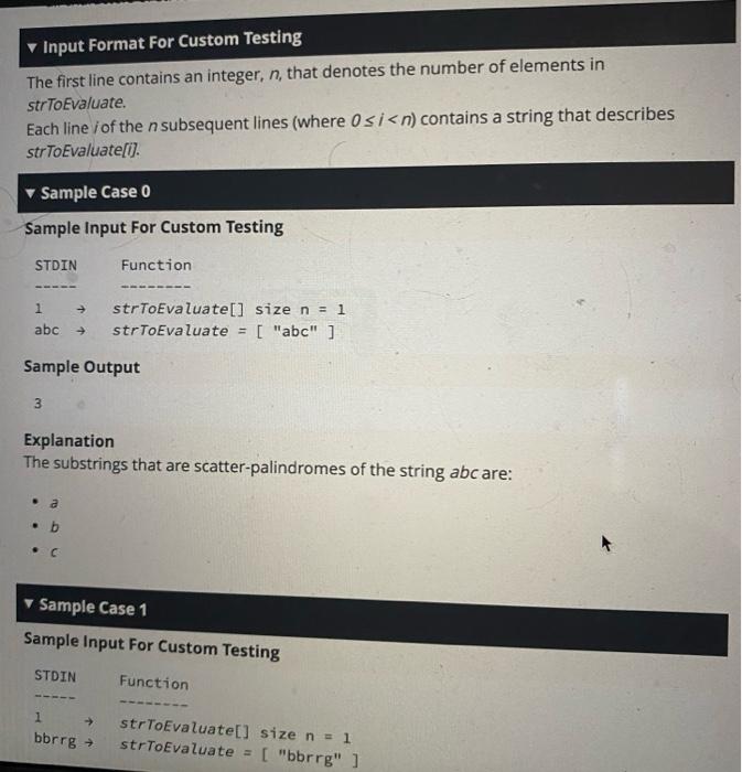 Solved 3. ScatterPalindrome A palindrome is a string which