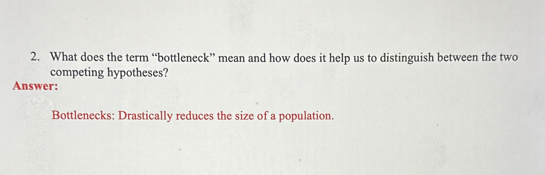 Solved What does the term "bottleneck" mean and how does it