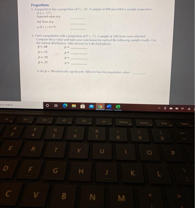 Solved Proportions S. A population has a proportion of P = | Chegg.com
